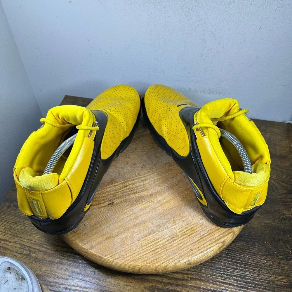 Nike Air Zoom Turbine Mens 11.5 Yellow Black Vintage 2002 Basketball 304070-771